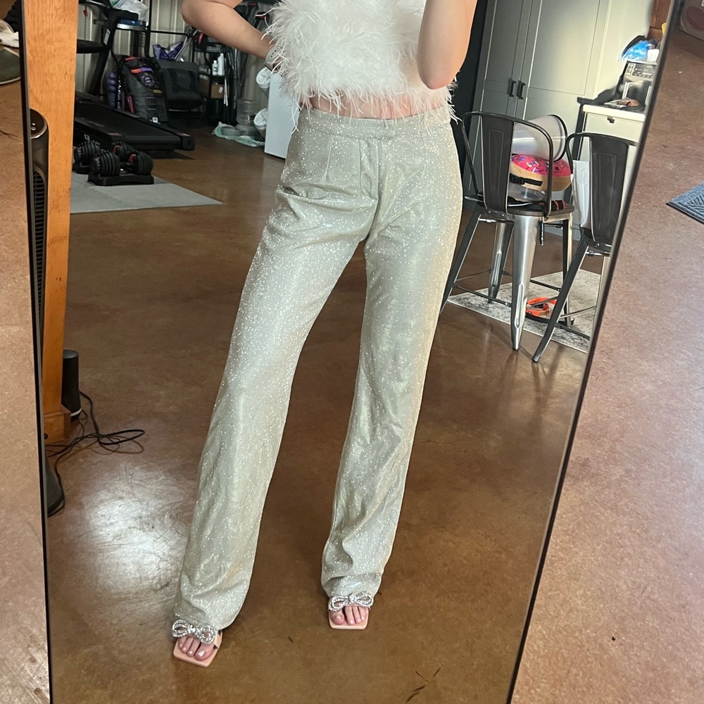 SLA the Label gold sequin pants